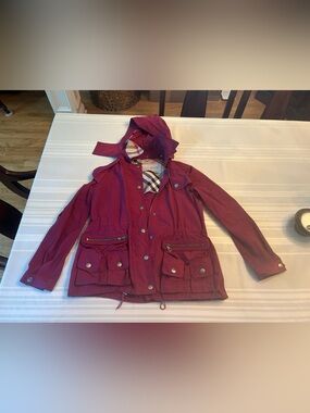 Burberry Brit Hooded Jacket in Berry Pink